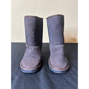 Darogi Women’s Mukluk-Style Suede Boots Brown Faux Fur Lined Size 5